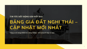 Bảng giá đất Nghi Thái – Cập nhật mới nhất